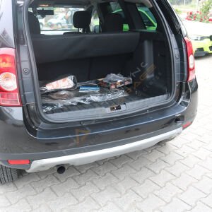 Dacia Duster Tampon Eşiği 2010-2017 Arka Tampon Üstü Koruma Parlak / Mat Siyah
