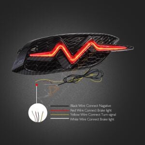 Civic FC5 Ritim Dizayn Arka Sis Ledi Kırmızı Parlak Siyah