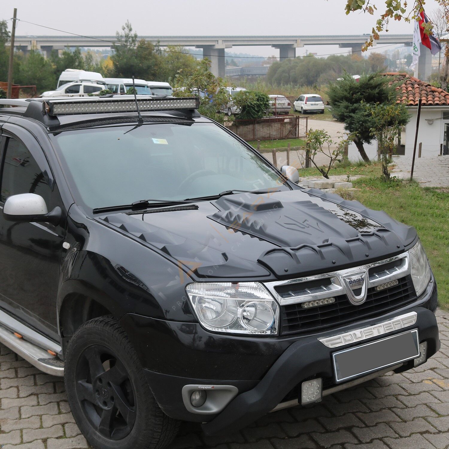 Dacia Duster Kaput Üstü Kaplama 2010-2017 Yıl Aralığı Uyumlu Dragon Pack 3 Parça