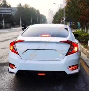 Civic FC5 Arka Sis Ledi Ağaç Dizayn Smoke 2016-2029