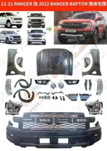 Ford Ranger T6-T7-T8 için uyumlu T9 Görünüm Raptor Body Kit
