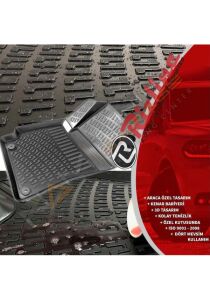 Rizline Ford Focus 2 MK2 2005-2010 Havuzlu 3D Paspas Takımı Seti Tam Uyumlu A++ Profesyonel Oto Paspas