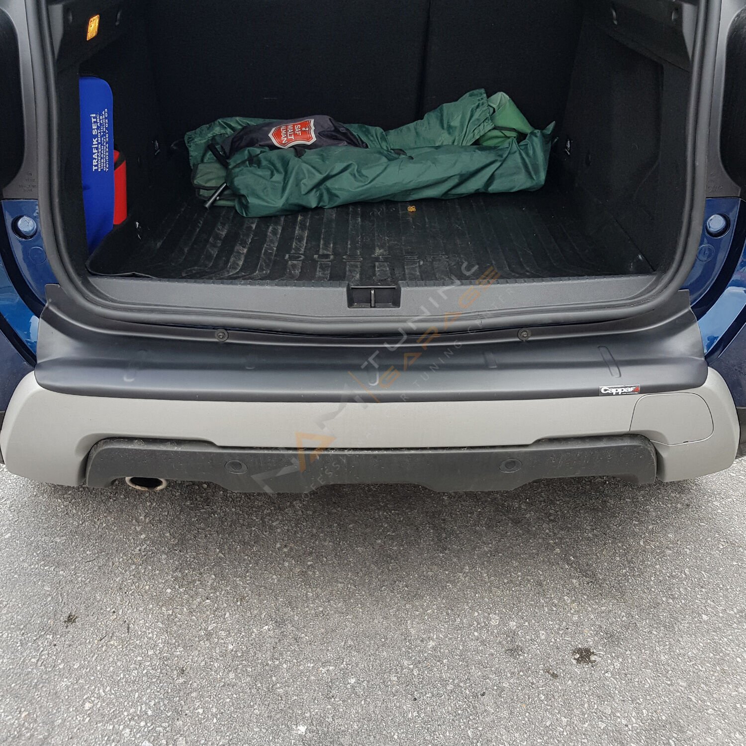 Dacia Duster Tampon Eşiği 2018-2024 Arka Tampon Üstü Koruma Parlak / Mat Siyah