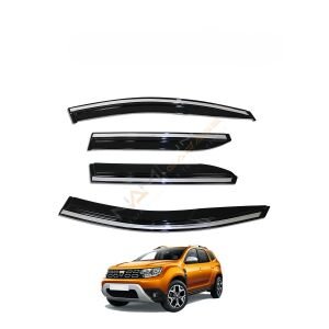 Dacia Duster 2018-2024 Yıl Aralığı Uyumlu Cam Rüzgarlığı Kromlu 4 Parça