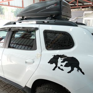 Dacia Duster Metal Kelebek Cam Kaplama Vizör 2 Parça 2018-2024 Yıl Aralığı Uyumlu