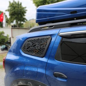 Dacia Duster Metal Kelebek Cam Kaplama Vizör 2 Parça 2018-2024 Yıl Aralığı Uyumlu