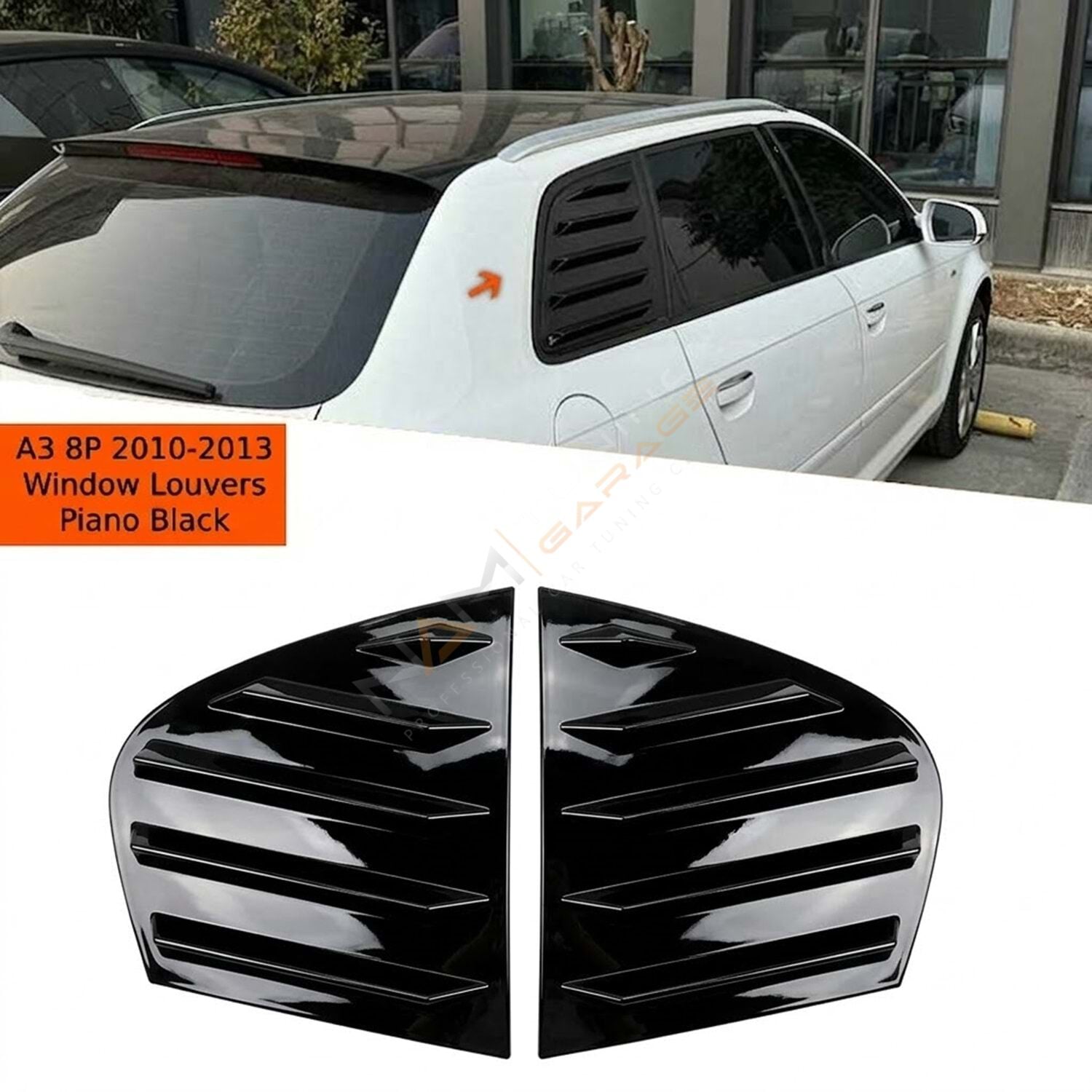 Audi A3 Kelebek Cam Vizörü Kaplama Parlak Siyah 2010-2013 arası