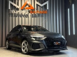 Audi A3 Aero Body Kit Difüzör Marşpiyel Ön Lip Spoyler Difüzör Flap 8Y 2021+ Uyumlu