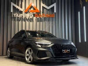 Audi A3 Aero Ön Lip Parlak Siyah 2020-2024 arası uyumlu