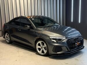 Audi A3 Aero Ön Lip Parlak Siyah 2020-2024 arası uyumlu