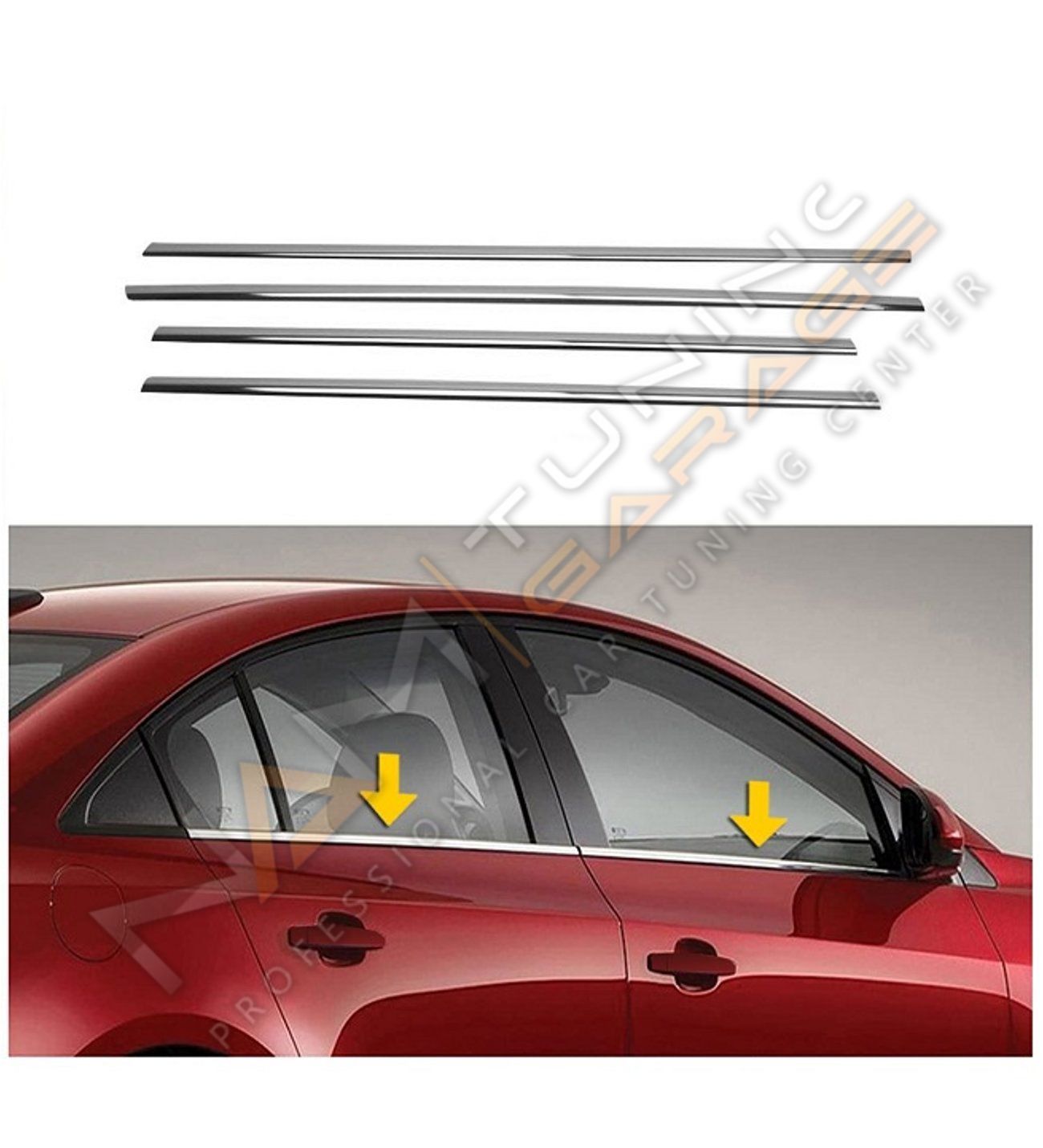 Chevrolet Aveo Cam Çıtası 2012+ Paslanmaz Çelik