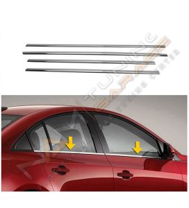 Chevrolet Aveo Cam Çıtası 2012+ Paslanmaz Çelik