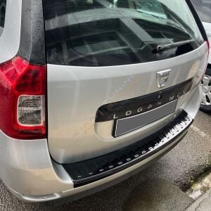 Dacia Logan MCV Arka Tampon Eşiği 2014+ Tampon Üstü Koruma Parlak / Mat Siyah