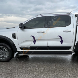 Ford Ranger 2023+ Kapı Kaplama Kapı Plastiği Parlak Siyah