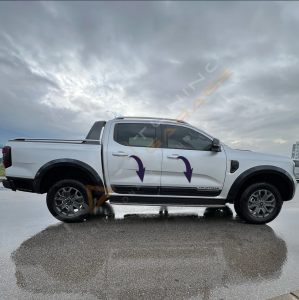 Ford Ranger 2023+ Kapı Kaplama Kapı Plastiği Parlak Siyah