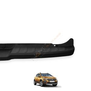 Dacia Sandero Arka Tampon Eşiği 2021+ Tampon Üstü Koruma Parlak / Mat Siyah