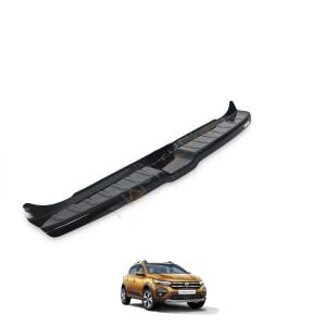 Dacia Sandero Arka Tampon Eşiği 2021+ Tampon Üstü Koruma Parlak / Mat Siyah