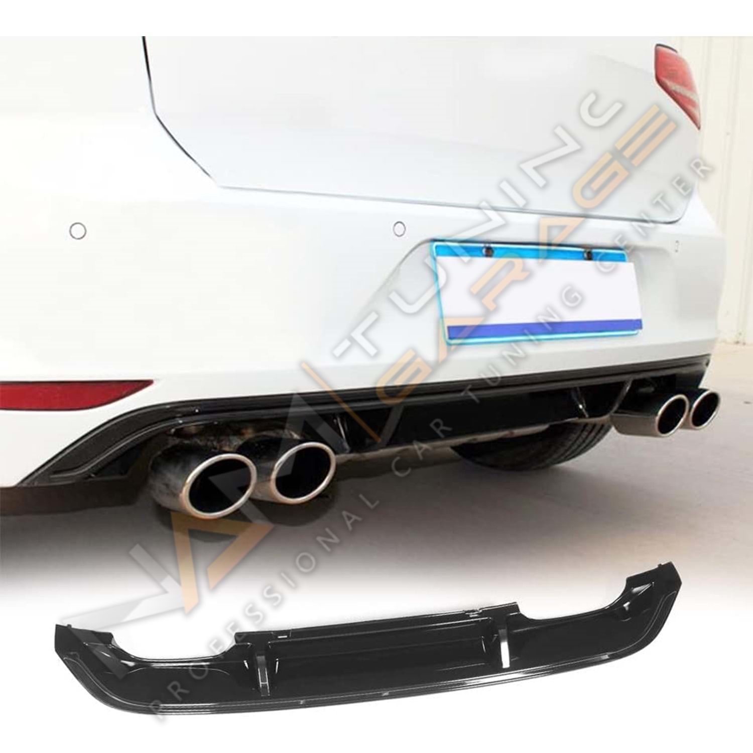 Golf 7 R Difüzör (Plastik) Parlak Siyah 2012-2017