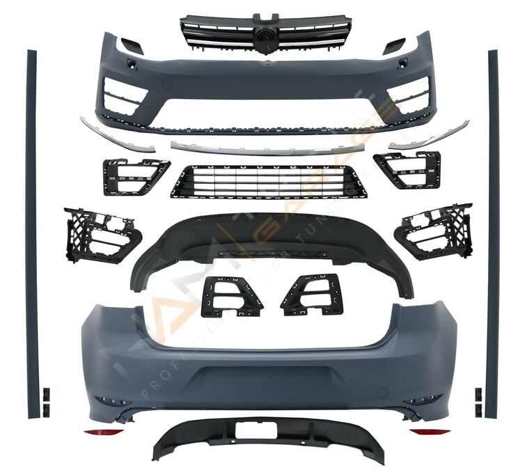 Golf 7 R Body Kit Seti Ön Arka Tampon Panjur Yan Marşpiyel