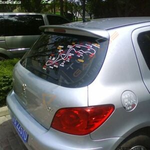 Peugeot 307 Arka Spoyler Parlak Siyah Spoiler