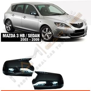 Mazda 3 Batman Yarasa Ayna Kapağı Piano Black / 2003-2009