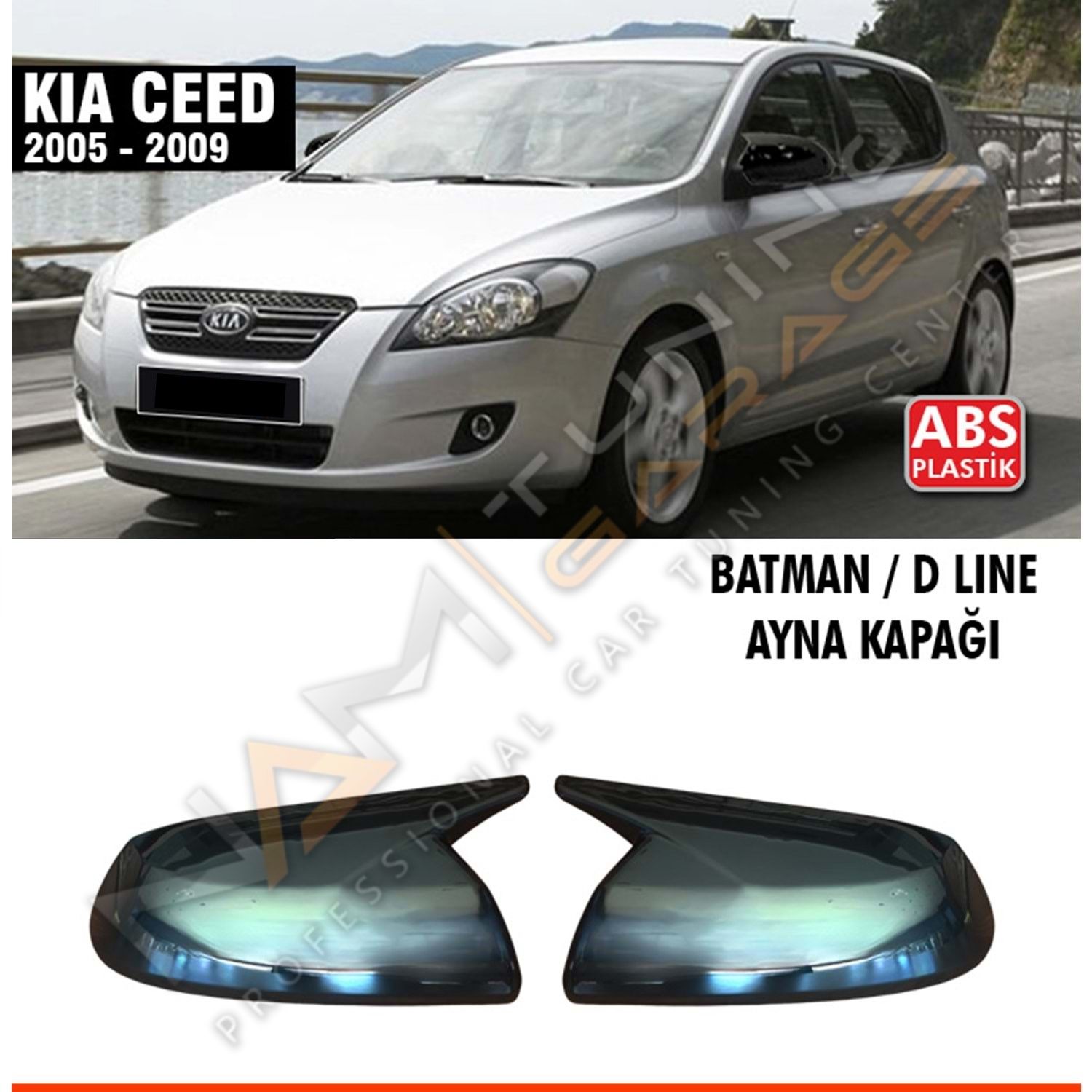 Kia Ceed Batman Yarasa Ayna Kapağı Black / 2005 - 2009