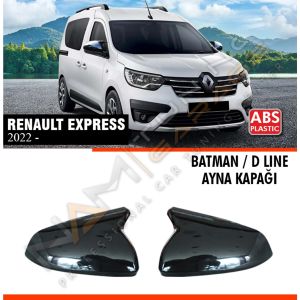 Renault Express Batman Yarasa Ayna Kapağı Piano Black / 2022 -