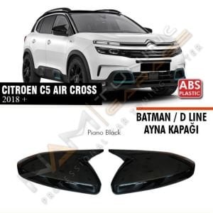 Citroen C5 Aircross Batman Yarasa Ayna Kapağı Piano Black / 2018 Sonrası