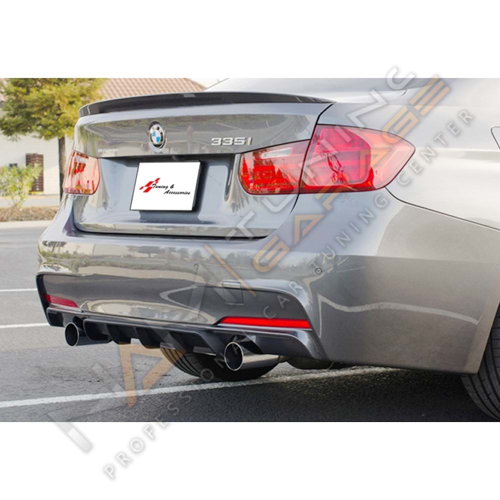 BMW F30 M Performance Difüzör Piano Black 2012-2018 Sağ Sol Tek Çıkış