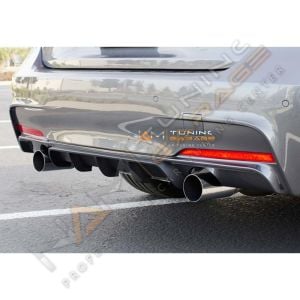 BMW F30 M Performance Difüzör Piano Black 2012-2018 Sağ Sol Tek Çıkış