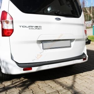 Ford Courier Arka Tampon Eşiği 2014-2017 Tampon Üstü Koruma Parlak / Mat Siyah