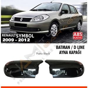 Renault Symbol Batman Yarasa Ayna Kapağı Piano Black / 2009 - 2012