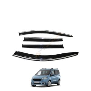 Ford Courier Kromlu Cam Rüzgarlığı 4 Parça 2018-2023