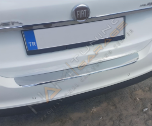 Fiat Egea Arka Tampon Üstü Koruma 2015+ Krom Paslanmaz Çelik