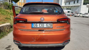 Fiat Egea HB / Cross Bagaj Alt Çıtası Krom Paslanmaz Çelik
