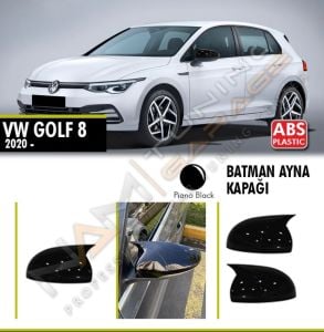 Vw Golf 8 Batman Yarasa Ayna Kapağı Piano Black / 2020 -