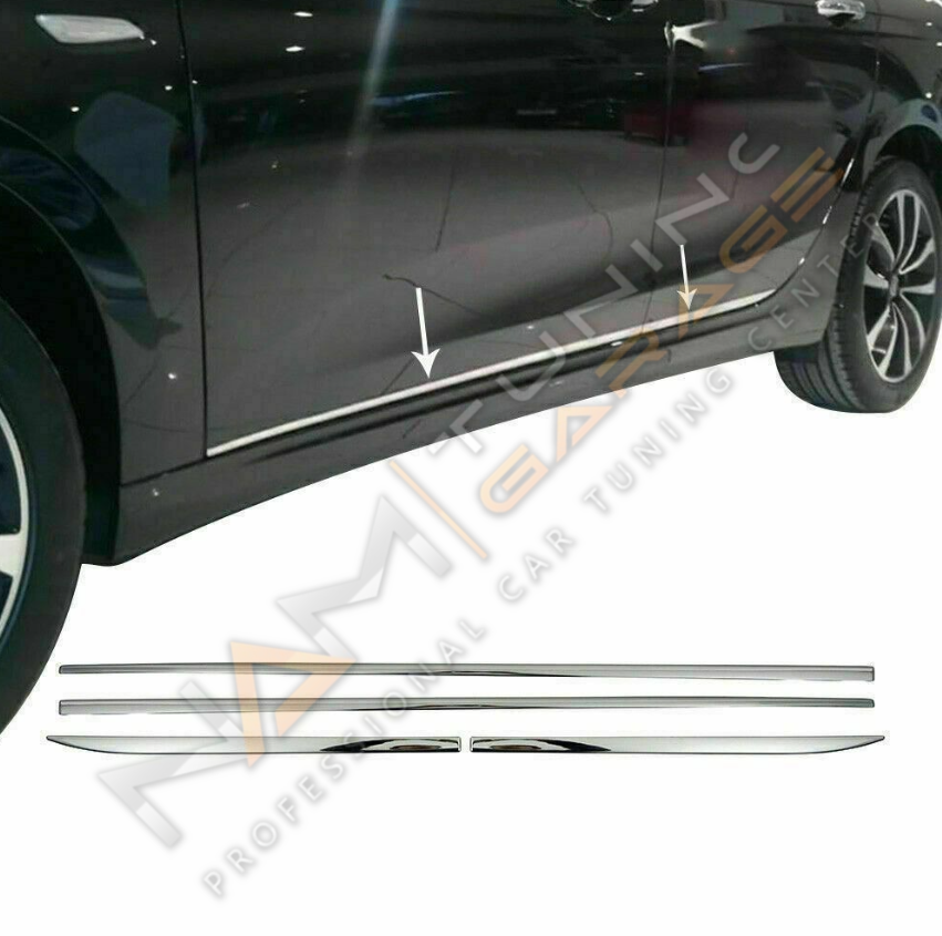Fiat Egea Krom Yan Kapı Çıtası 2015+ Paslanmaz Çelik HB Sedan Uyumlu