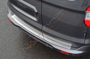 Ford Courier Arka Tampon Üstü Koruma 2014- Paslanmaz Çelik