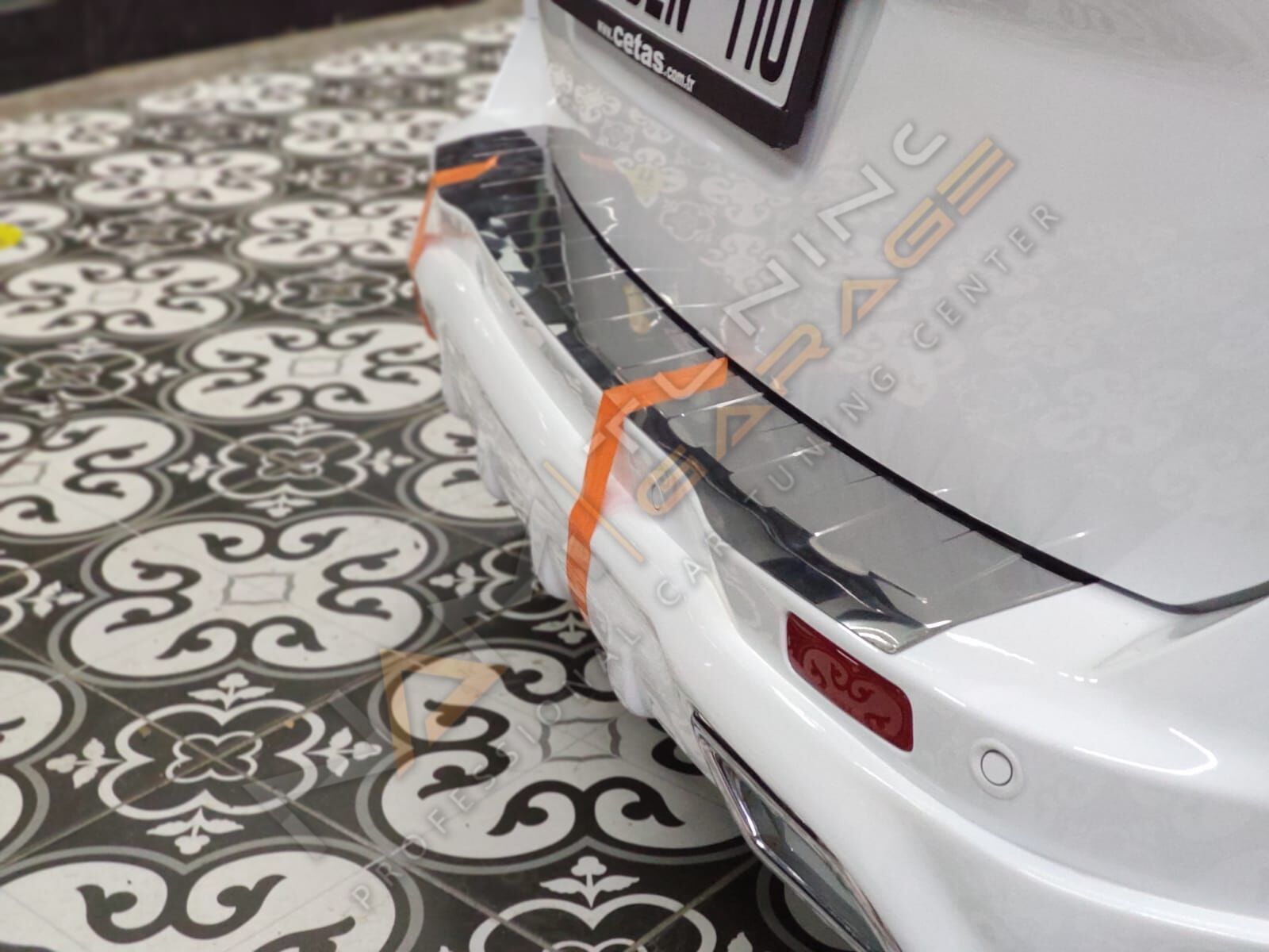 Ford Courier Arka Tampon Üstü Koruma 2014- Paslanmaz Çelik