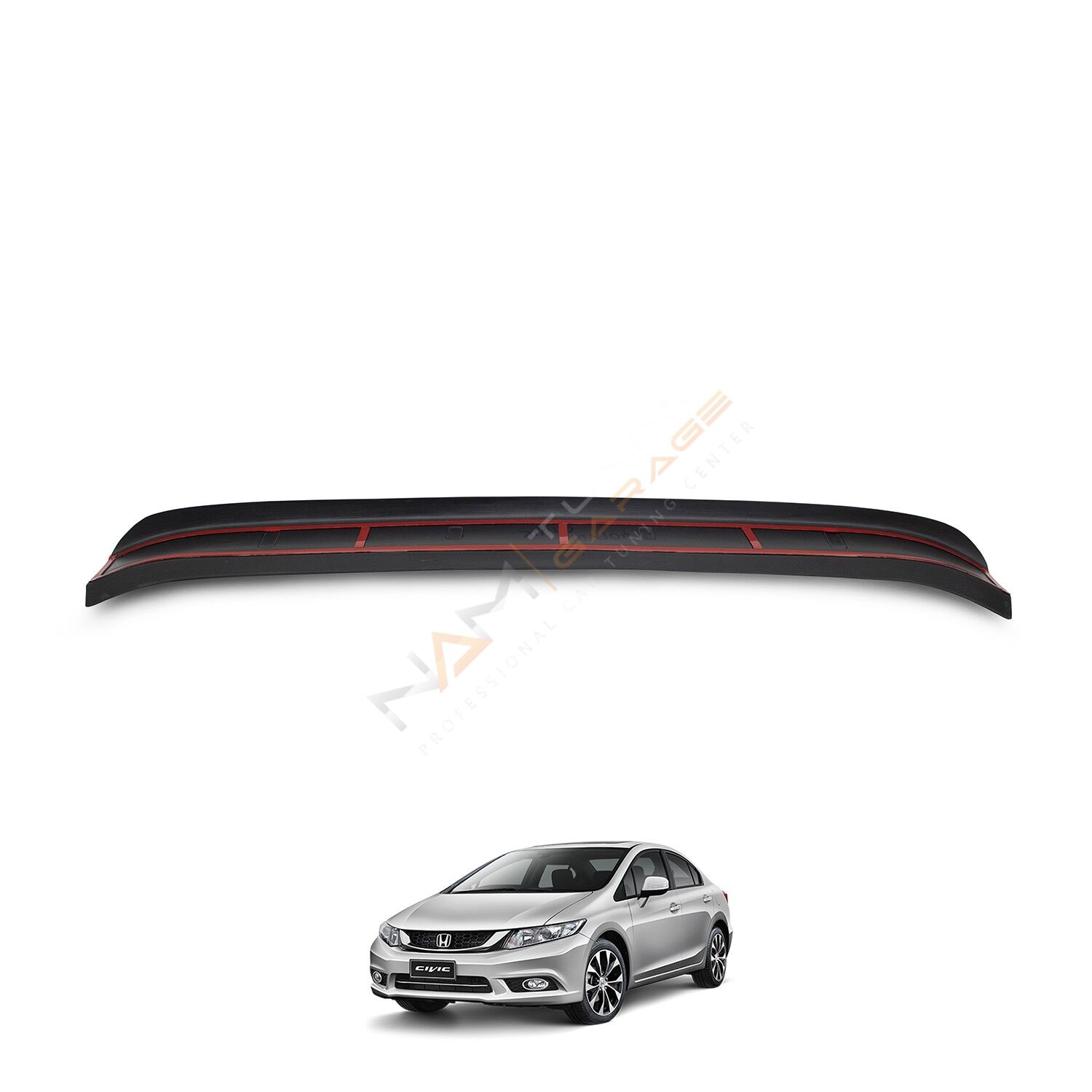 Honda Civic FB7 Arka Tampon Eşiği 2012-2015 Tampon Üstü Koruma Parlak / Mat Siyah