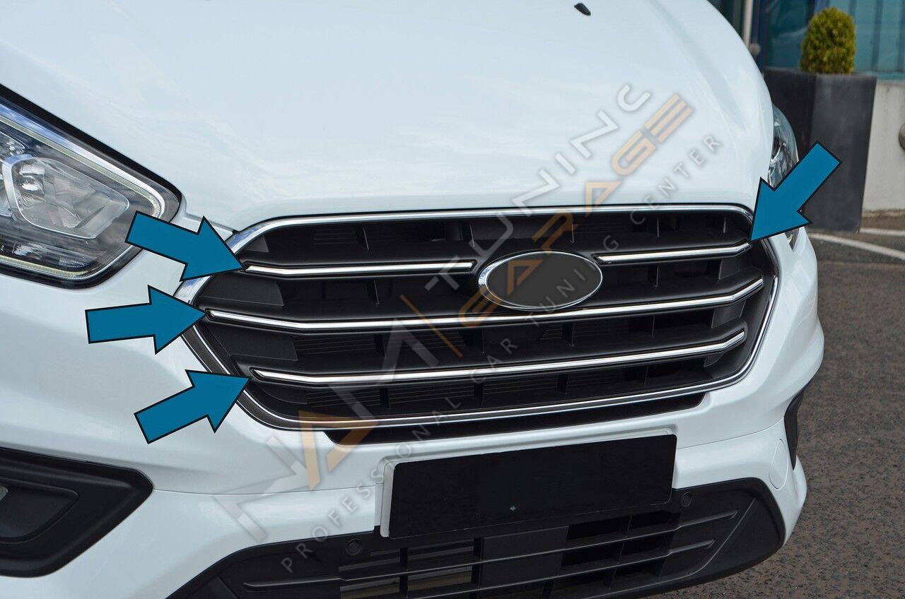 Ford Custom Ön Panjur Kromu 2018-2023 Paslanmaz Çelik