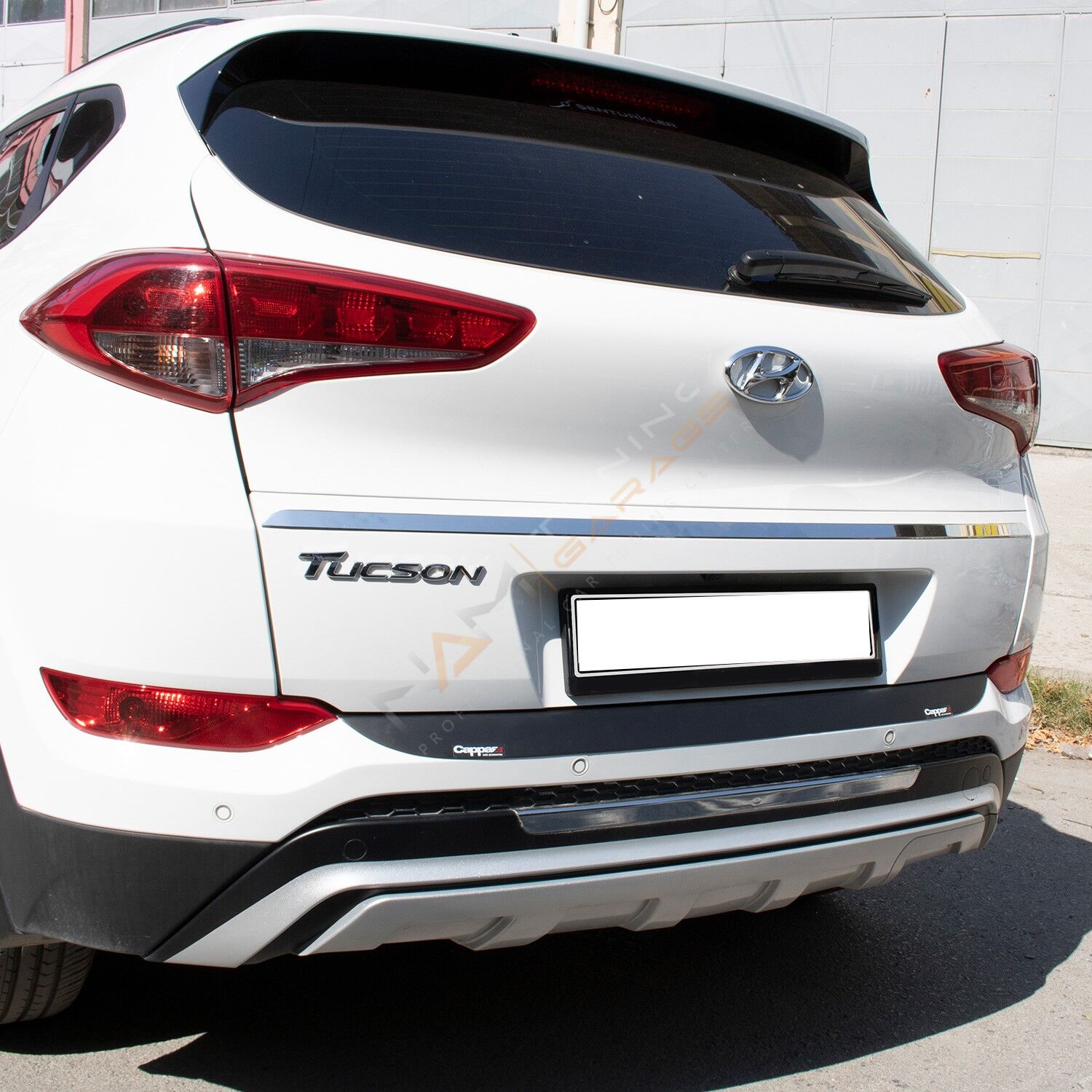 Hyundai Tucson Arka Tampon Eşiği 2015-2018 Tampon Üstü Koruma Parlak / Mat Siyah
