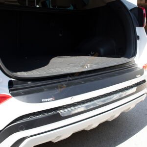 Hyundai Tucson Arka Tampon Eşiği 2015-2018 Tampon Üstü Koruma Parlak / Mat Siyah