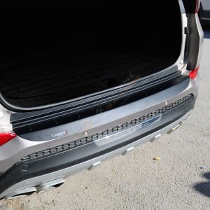 Hyundai Tucson Arka Tampon Eşiği 2015-2018 Tampon Üstü Koruma Parlak / Mat Siyah