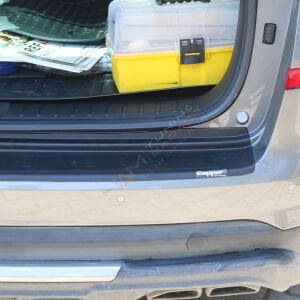 Hyundai Tucson Arka Tampon Eşiği 2018-2020 Tampon Üstü Koruma Parlak / Mat Siyah