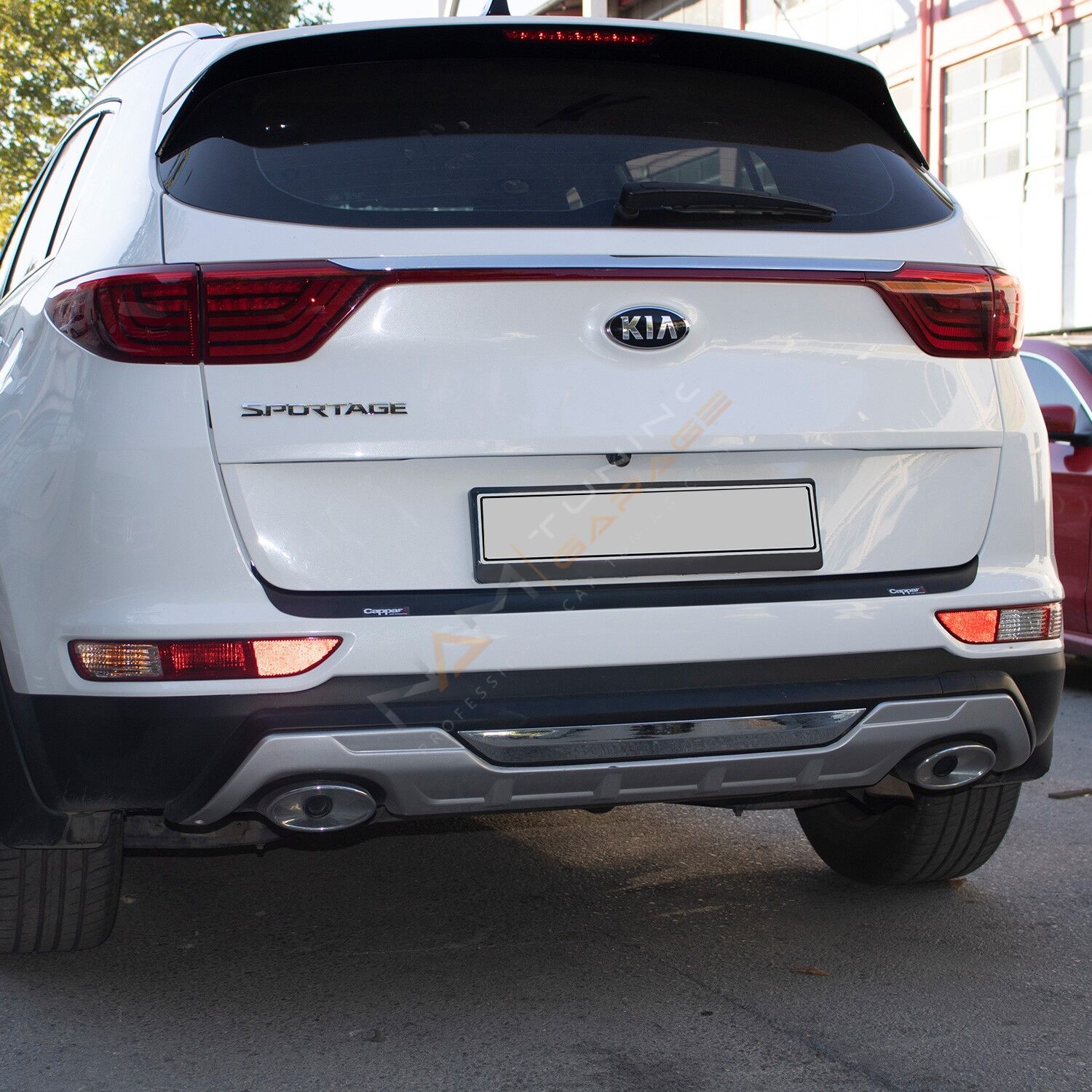 Kia Sportage Arka Tampon Eşiği 2015-2018 Tampon Üstü Koruma Parlak / Mat Siyah