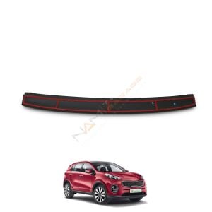 Kia Sportage Arka Tampon Eşiği 2019-2021 Tampon Üstü Koruma Parlak / Mat Siyah