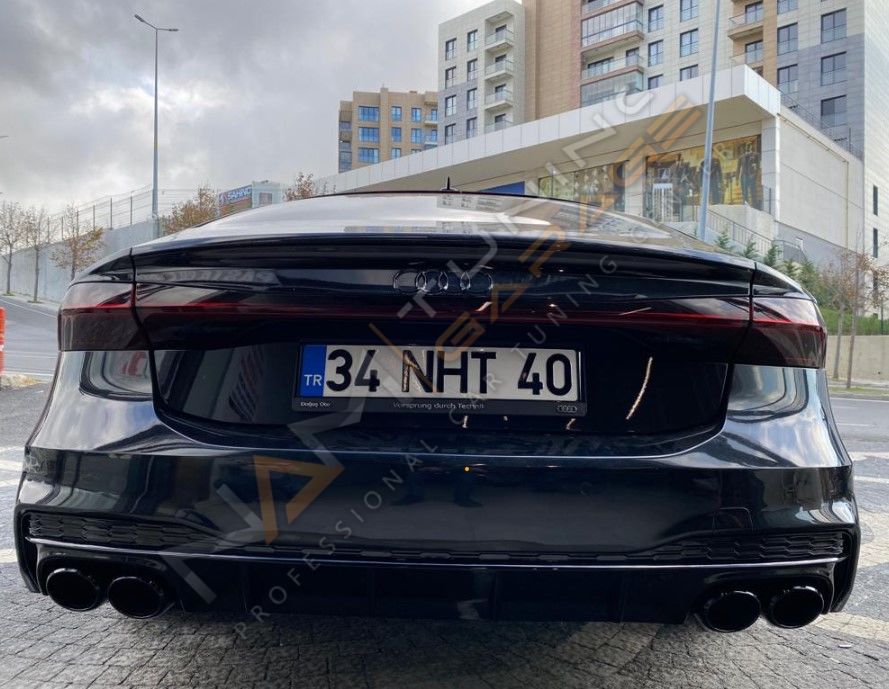 AUDİ A7 IÇIN UYUMLU S7 DIFÜZÖR VE EGZOZ SETI 2018-2021 (S-LINE DONANIM IÇIN)