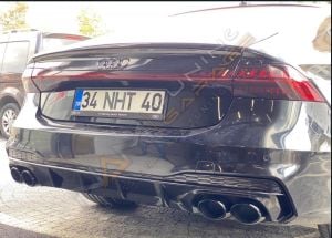 AUDİ A7 IÇIN UYUMLU S7 DIFÜZÖR VE EGZOZ SETI 2018-2021 (S-LINE DONANIM IÇIN)