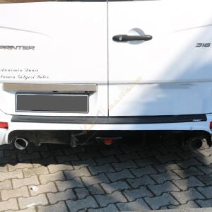 Mercedes Sprinter Arka Tampon Eşiği 2019+ Tampon Üstü Koruma Parlak / Mat Siyah